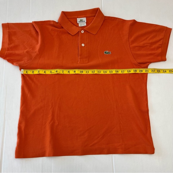 Lacoste Classic Fit Polo Shirt Orange Size 4/Small - Picture 5 of 7